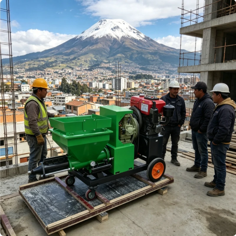 Mortar Spraying Machine High Pressure Wall Plastering Machine Cement Rendering Sprayer Machine for Construction Factory Price