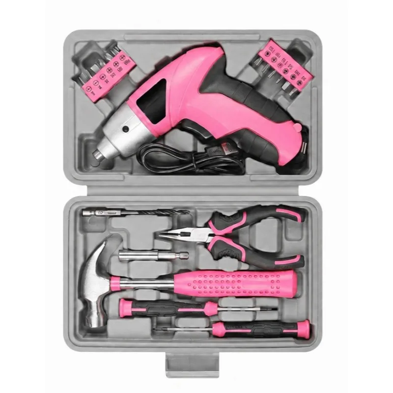 Household Tool Set Electric Screwdriver Toolbox Electrician Maintenance Combination Electric Drill Hardware Maintenance Tool