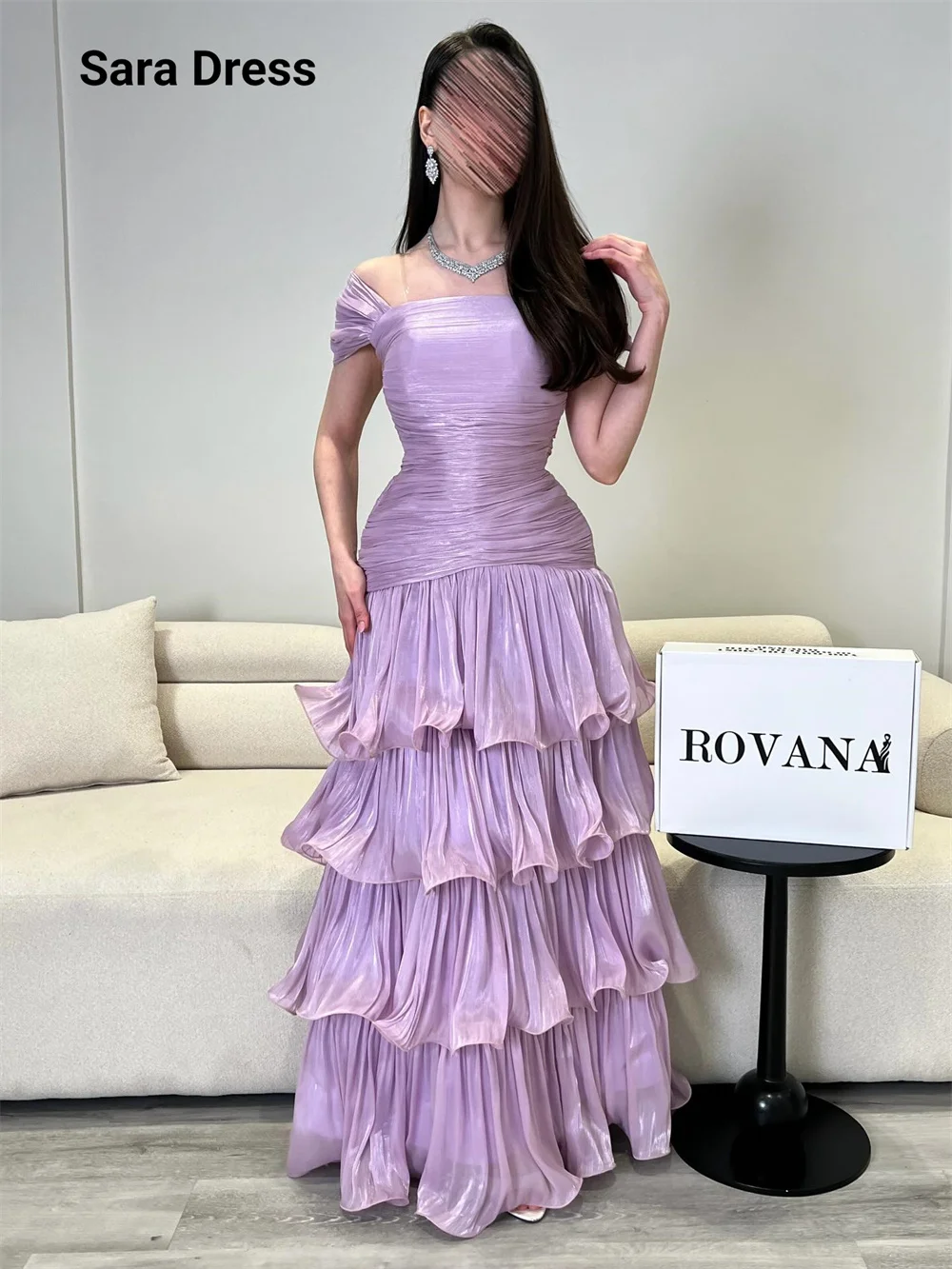 Sleeveless Evening Dresses for Special Occasions Mermaid Custom Dress Dresses for Luxury Party Purple Customized Multi-layer