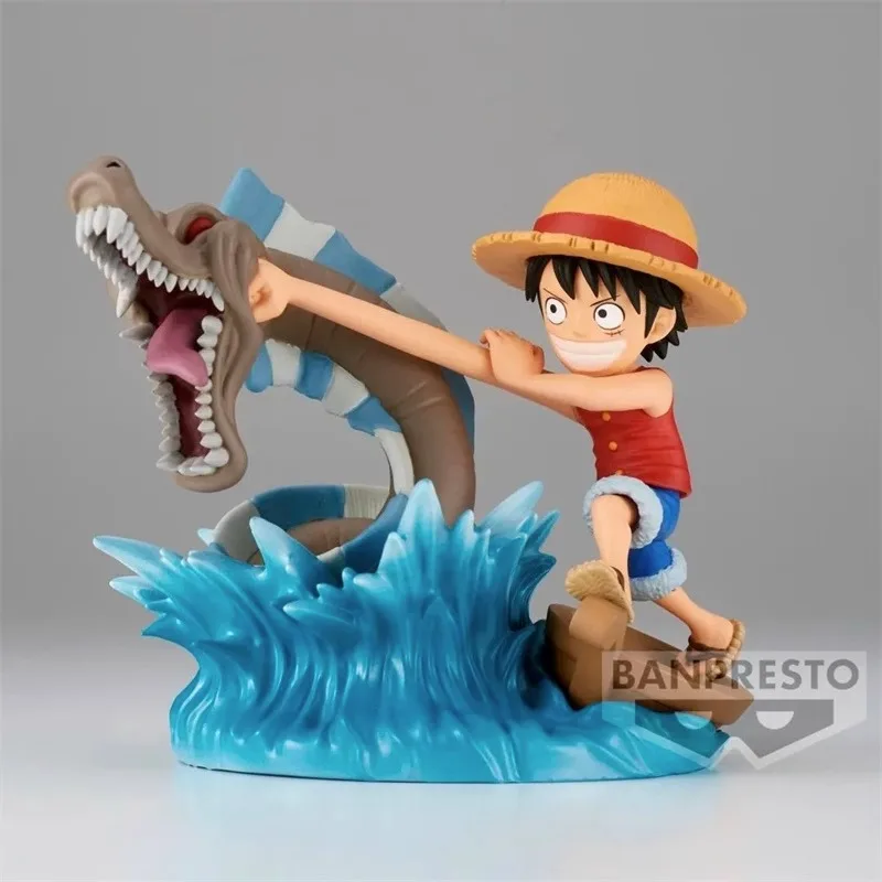 IN Stock Original Banpresto WCF One Piece World Collectable Figure Log Stories Kinkai No Nushi Luffy Anime Figure Model Toys