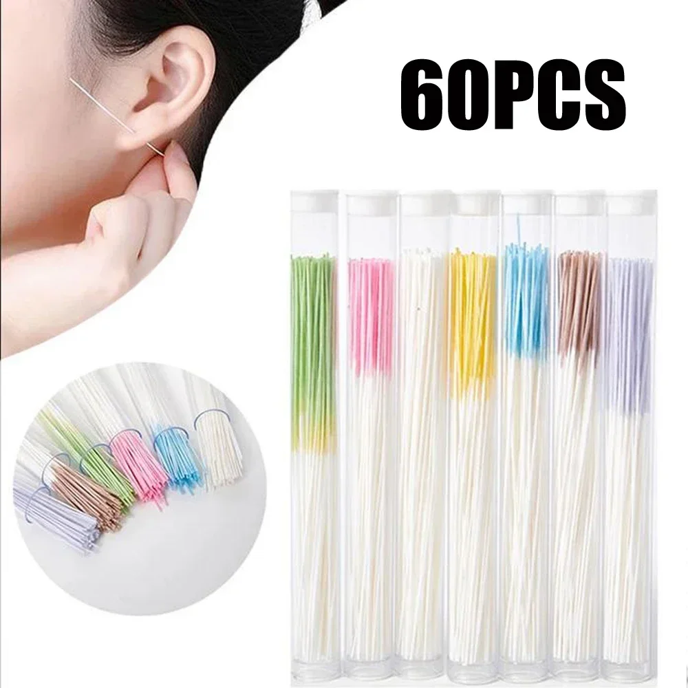 60Pcs/Lot Pierced Ear Cleaning Set Herb Solution Paper Floss Ear Hole Aftercare Tools Kit Disposable Earrings Hole Cleaner Kit