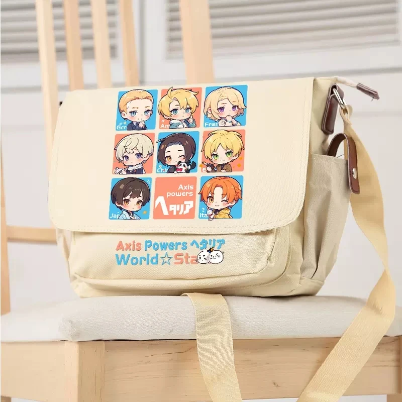 Anime Axis powers Feliciano Vargas Fashion Canvas bag Unisex Shoulder bag Cosplay Student Messenger bag Itabag Shopping bag