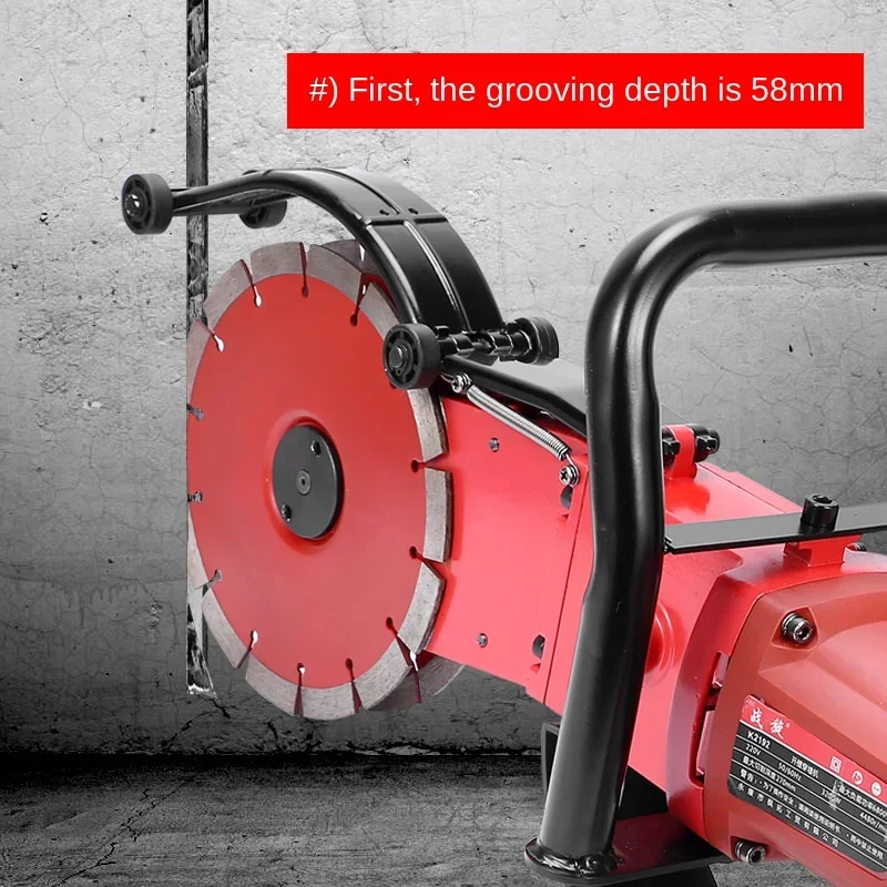 

Double-piece handheld high-power concrete stone wall penetrating machine, water and electricity installation slotting machine