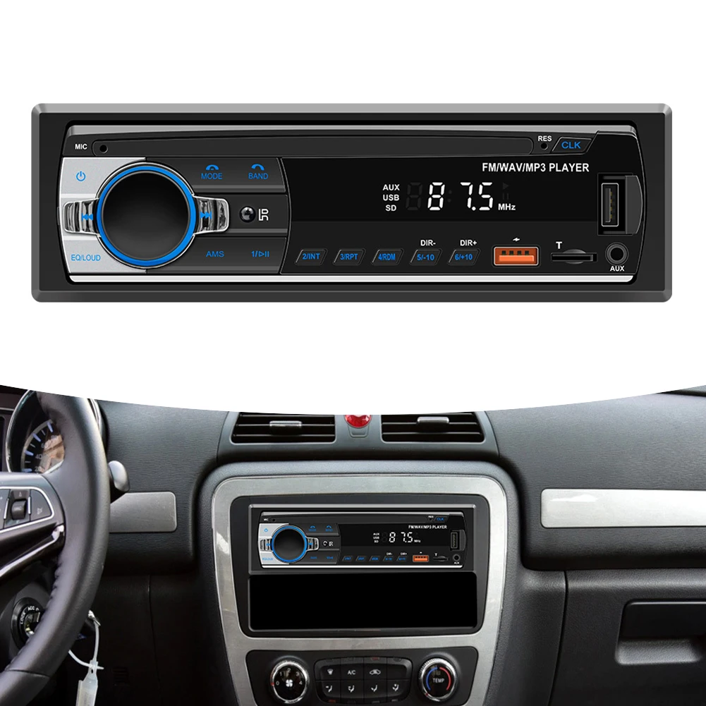 Daily Commute Car MP3 Player AUX Input Stereo 60w Powerful Sound System Usb Audio Player 178x50mm In Dash Installation