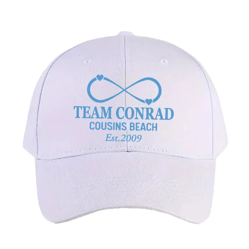 Team Conrad infinite Cousins Beach Est 2009 Caps Summer Adult Baseball Cap Adjustable with Curved Brim Protection Sun Hats