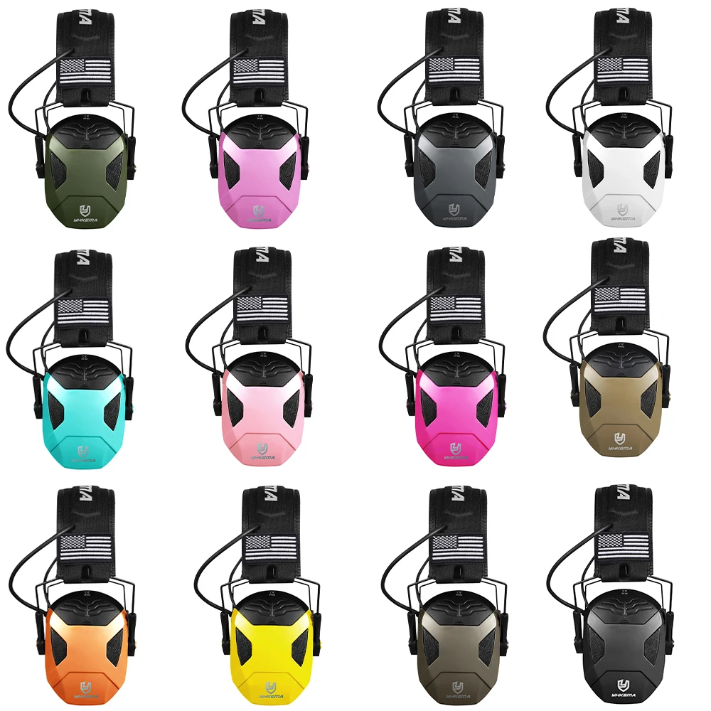 YHKEMA Electronic Shooting Headset Head-mounted Tactical Shooting Active Noise Reduction Headphones NRR 23dB