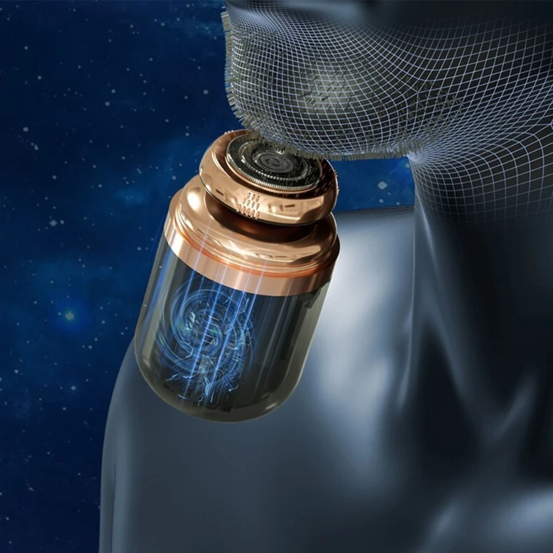 เครื่องโกนหนวดไฟฟ้า Mini Travel มีดโกนขนาดพกพาล้างทำความสะอาดได้ Beard Nose Hair Trimmer Dropship