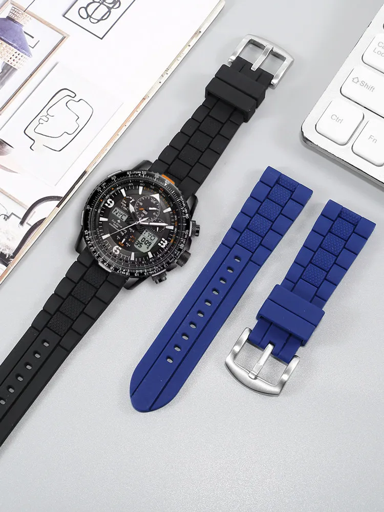 Suitable for Citizen Blue Angel First Generation AT8020/second Generation JY8078 Air Eagle Silicone Watch Strap 22mm