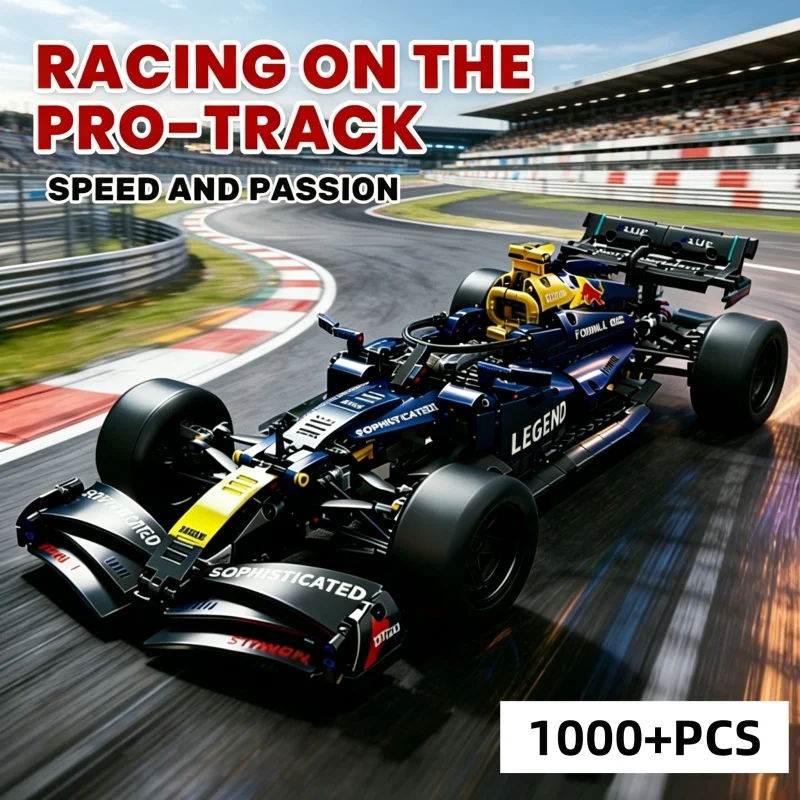

1000+ PCS Racing Car Building Blocks 1:10 Scale Open Cockpit Single Seater Race Car Model Kit Advanced DIY Bricks Set for Adults