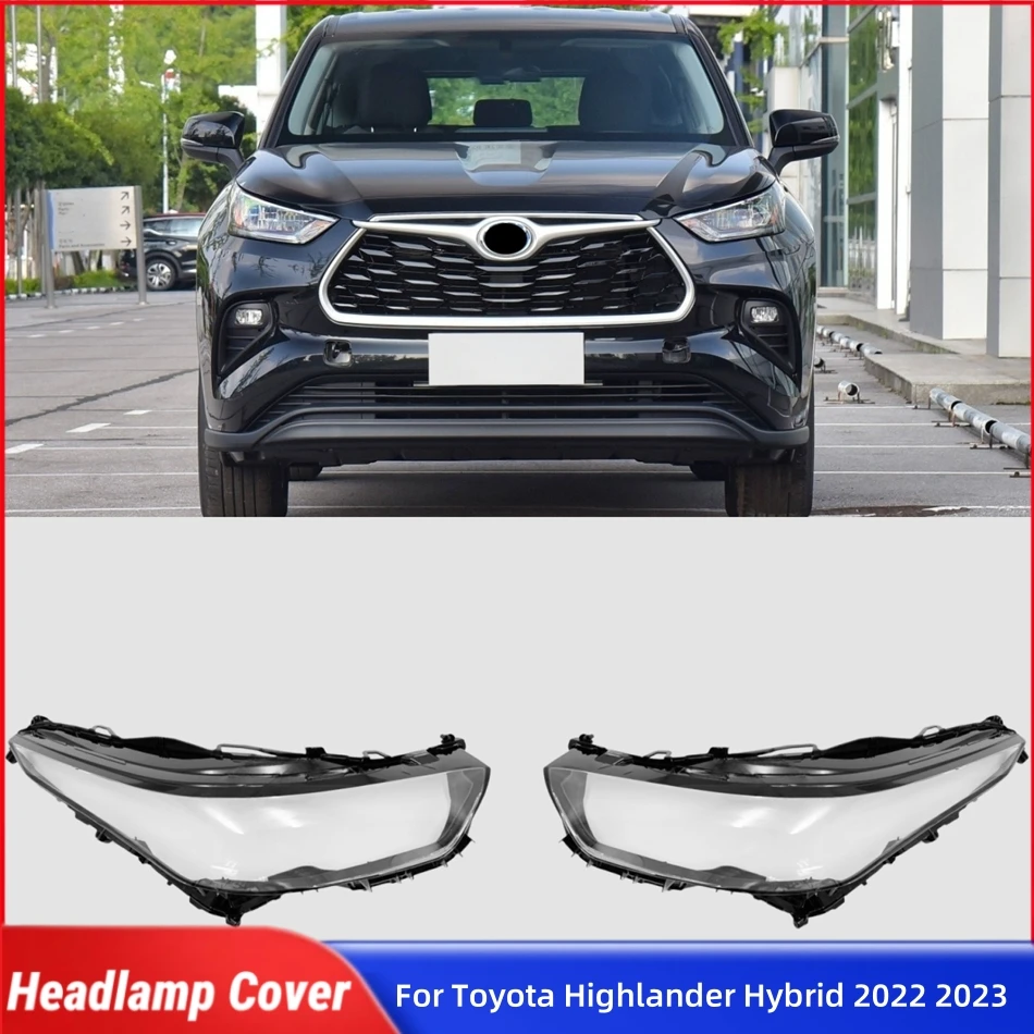 

Для Toyota Highlander Hybrid 2022 2023, аксессуары, абажуры, лампа, передняя фара автомобиля, крышка объектива, корпус