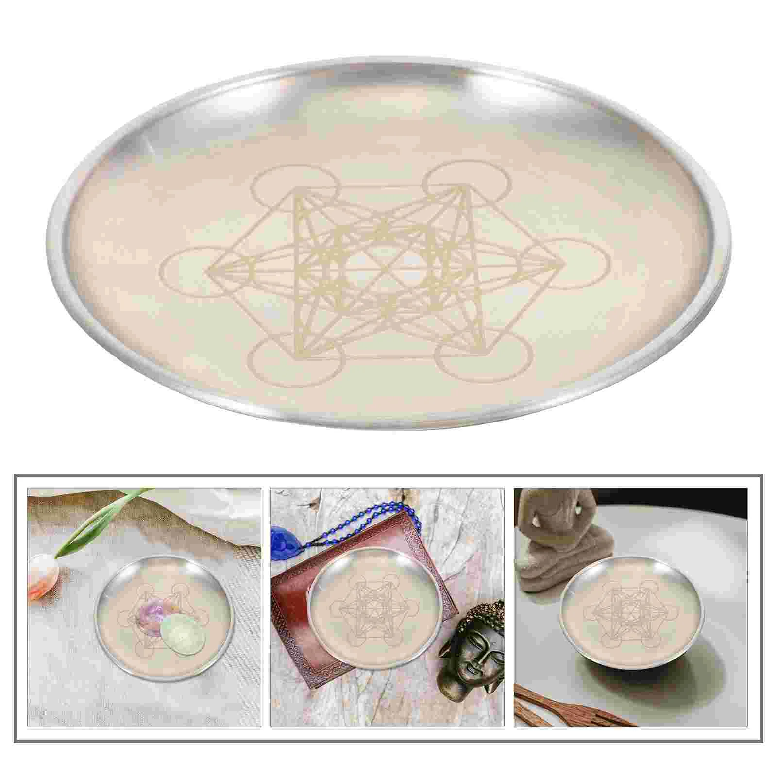 Ritual Tray Pentagram Pendant Light Tapered Candlesticks Plate Iron Holder