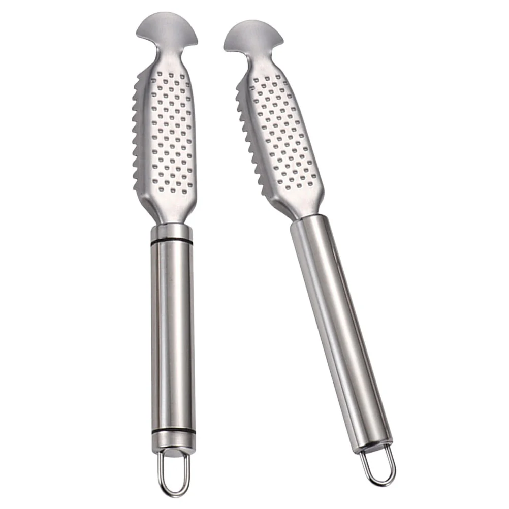 2 Pcs Fish Scale Planer Scraper Household Metal Stainless Scalers Tool Steel Removers Kitchen Gadgets