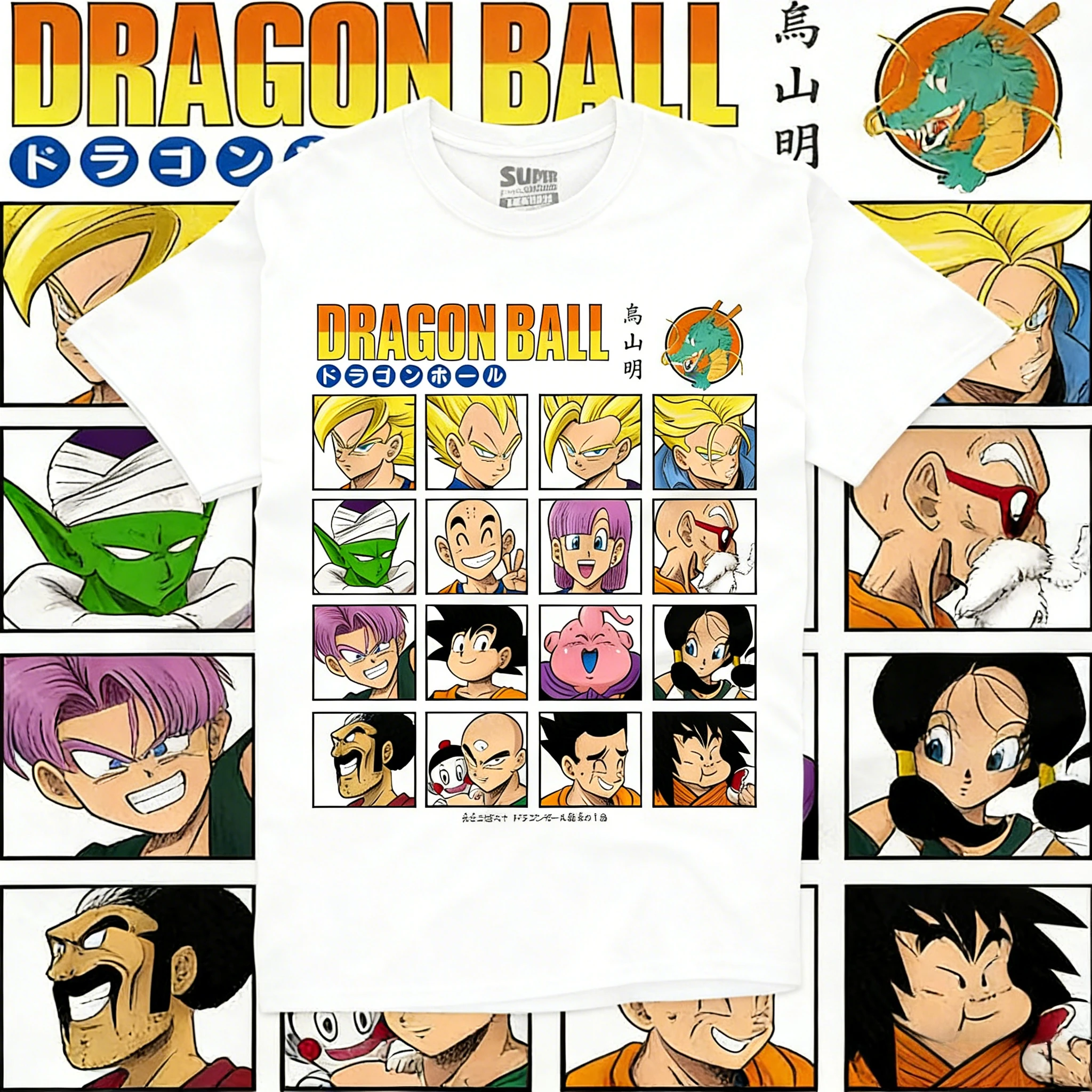 

Футболка оверсайз из хлопка с ретро-принтом по мотивам персонажей Dragon Ball, летняя коллекция 2026 года, для взрослых и детей, в стиле Y2K