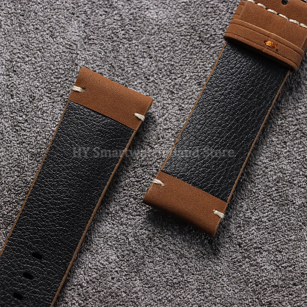 20mm 22mm レザー時計ストラップ ロレックス オメガ用 リストバンド交換 メンズ レディース ブレスレット セイコー レトロ ブラッシュドウォッチバンド