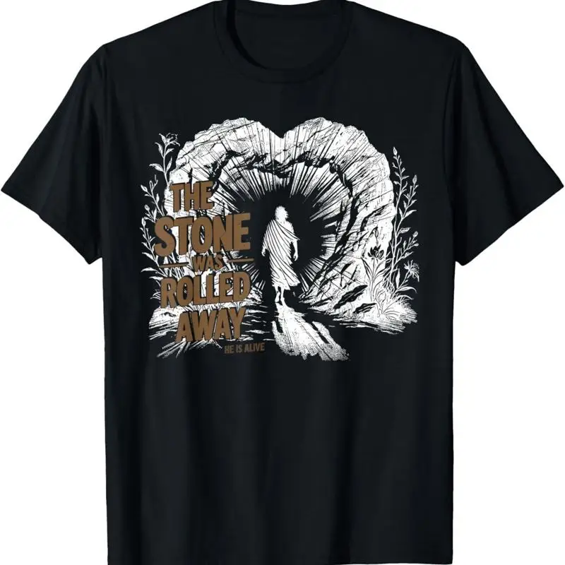 La pierre était volée, il est vivant, t-shirt chrétien pour le jour de pâques
