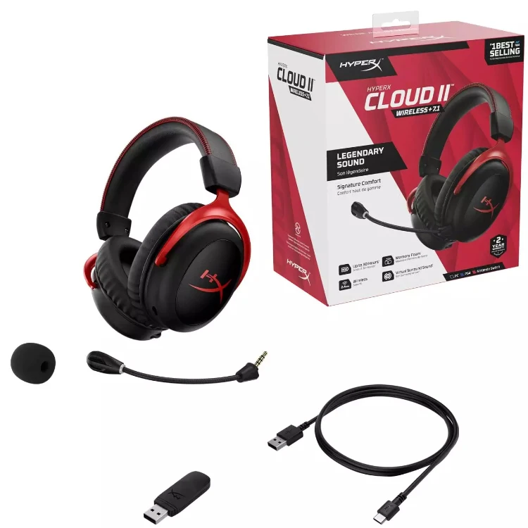 

HyperX Cloud 2 Gaming Headset wireless Hyper Cloud 2 wireless Headphone