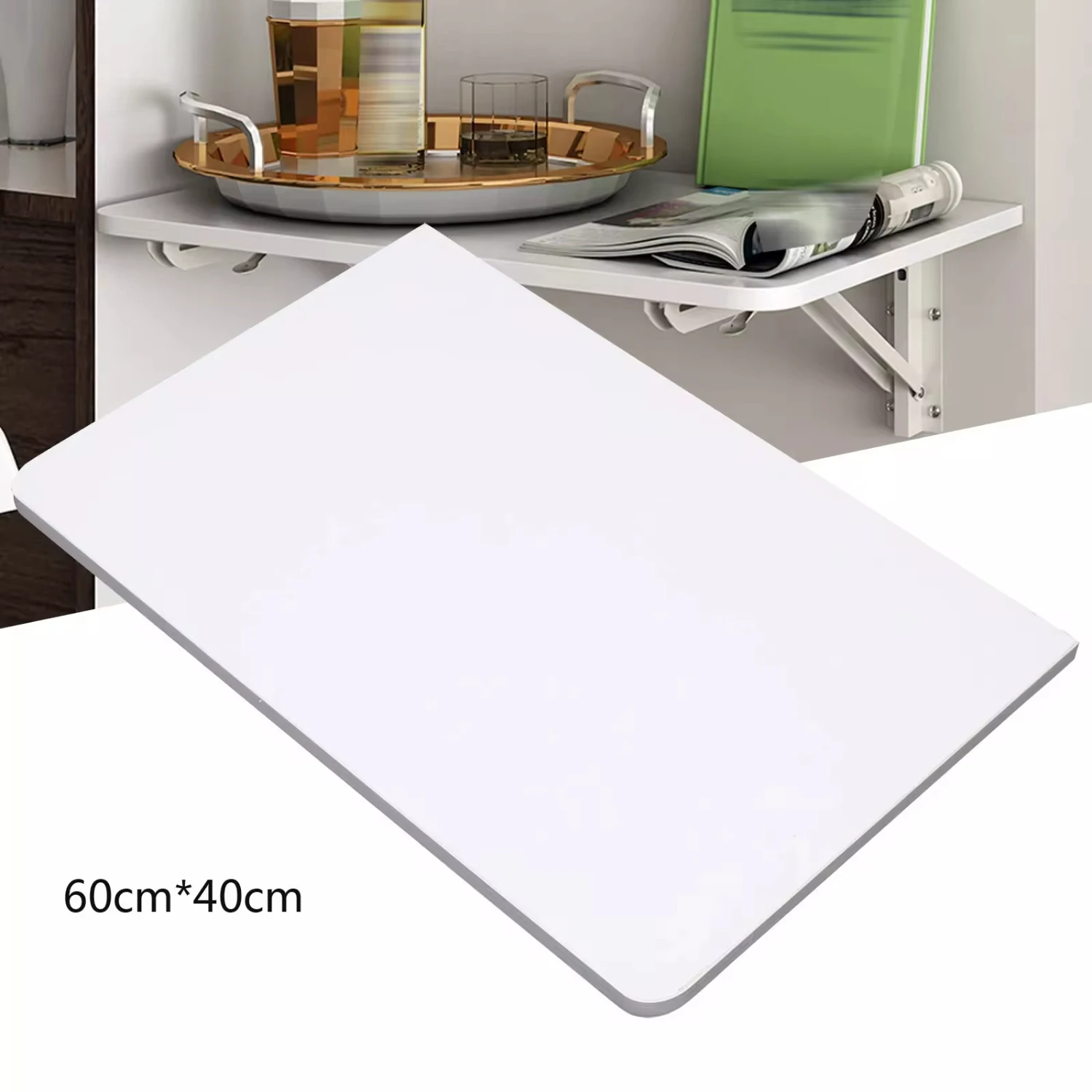 

Folding table 40*60 Folding computer table Wall-mounted floating table space-saving laptop table