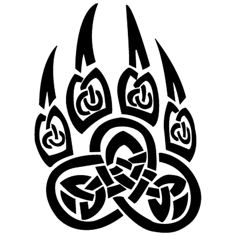 

15CM X 10CM for Veles Paw Bear, Rus Slavs Funny Car Sticker Vinyl Decal Silver/black for Auto Car Stickers Styling