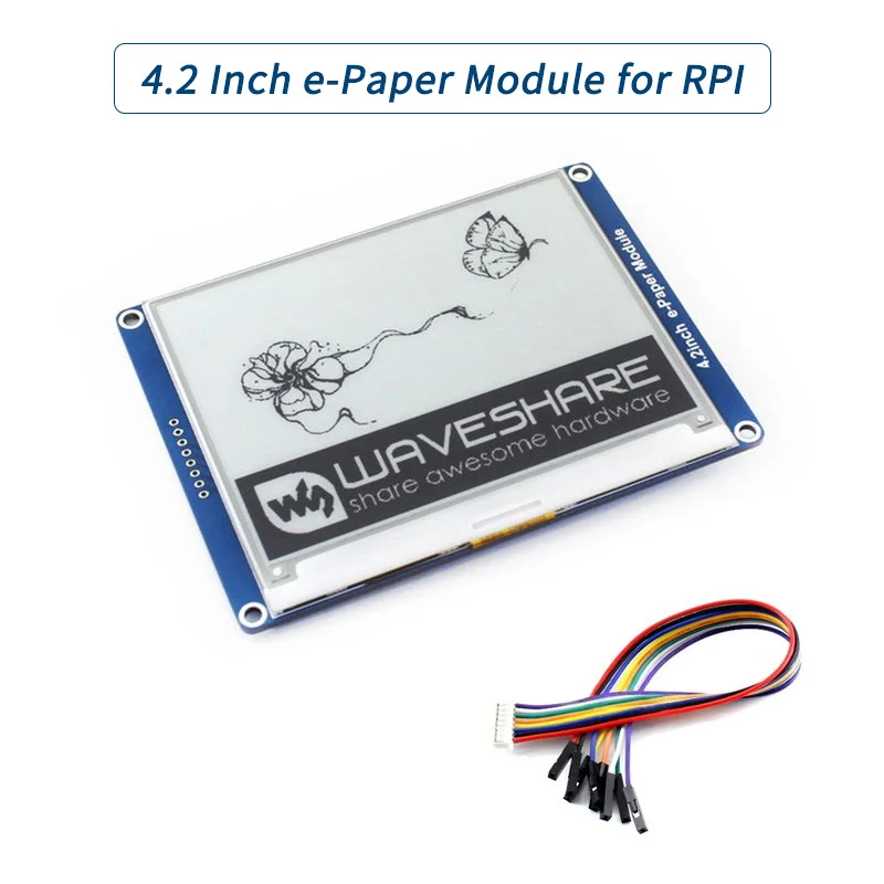 Raspberry Pi 4.2 inch E-Paper Module 400x300 Black White Display with SPI interface for Raspberry Pi Jetson Nano Arduino Nucleo