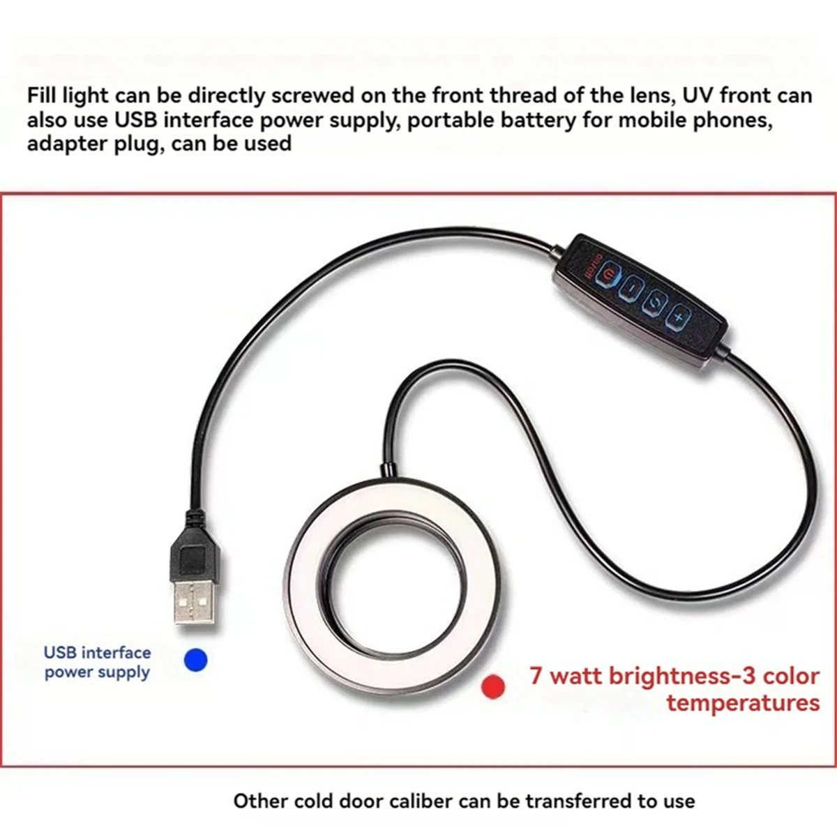 A26P 7W LED Ring Light 67mm Ściemnialne światło wypełniające do aparatów Sony Canon Nikon Fuji Uniwersalne narzędzia do fotografii makro