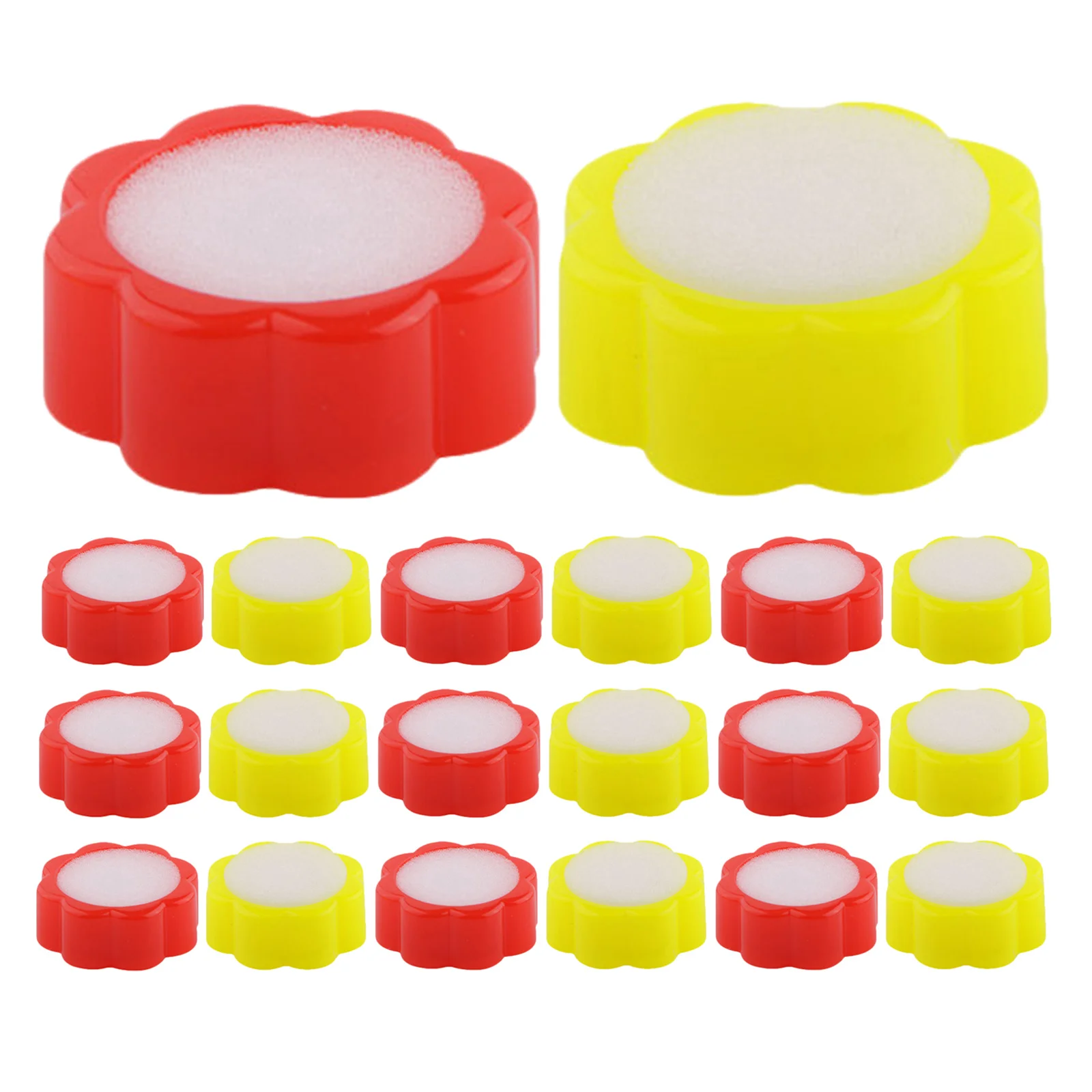 20Pcs Finger Moistener Sponge Cup Unique Flower Design for Efficient Document Sorting Counting Money Aid in Office Bank