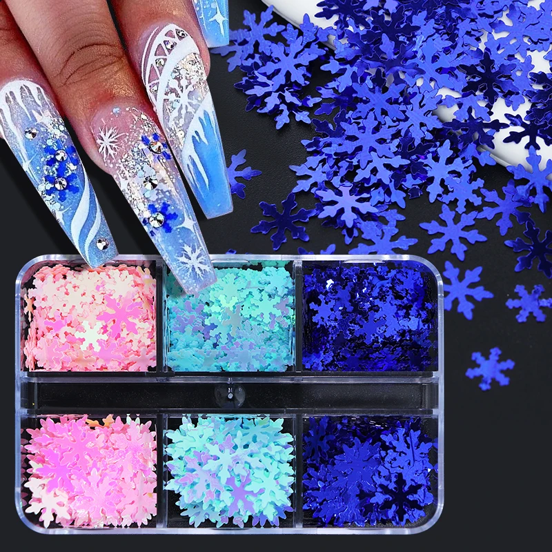 Winter Snowflake Resin Filling Mermaid Glitter Epoxy Resin Filler Royal Blue Pink Snowflake Christmas Resin Sequins Handmade DIY