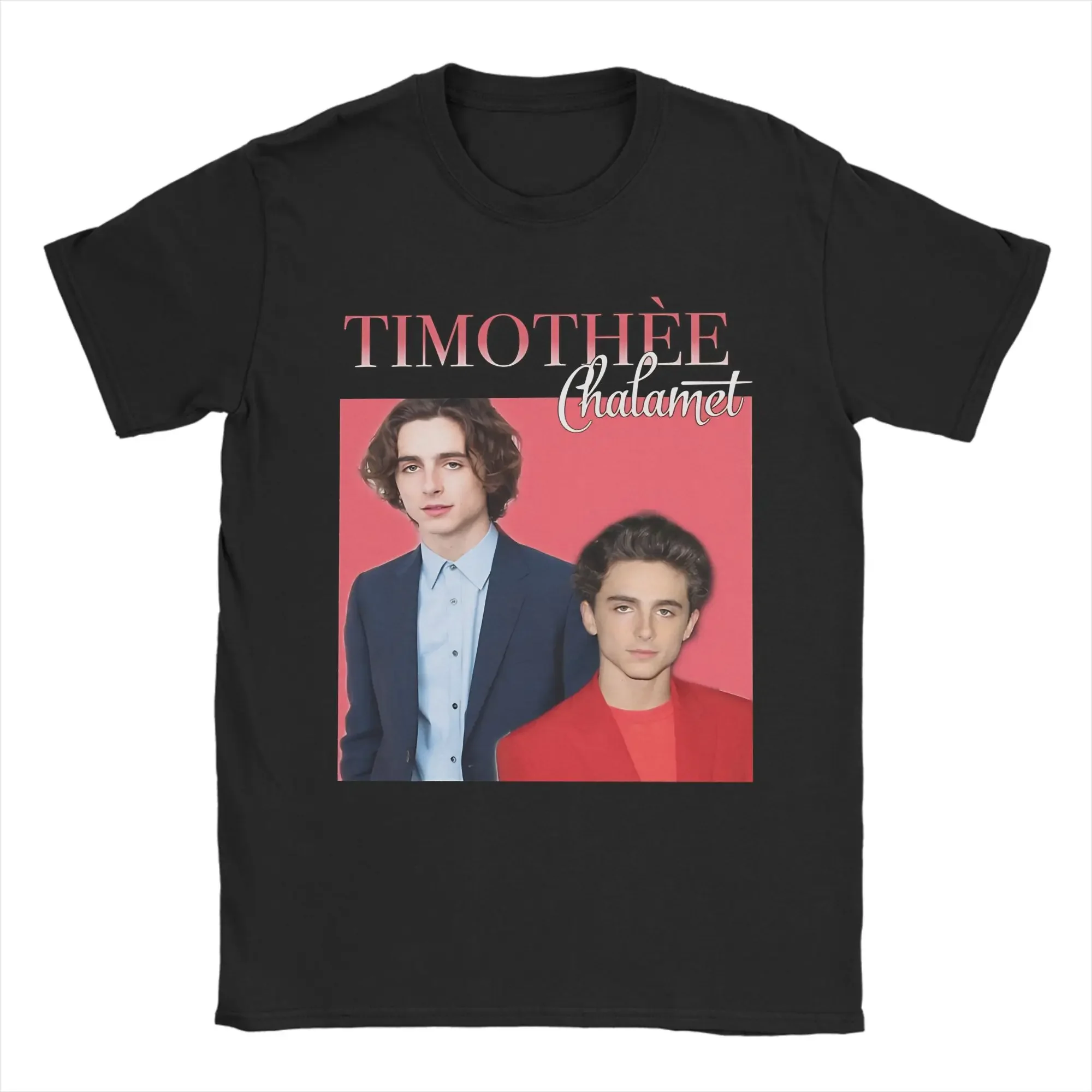 Timothee Chalamet American Actor T Shirt Beach Pure Cotton T Shirts For Men's Trending Pattern Tshirt Short-Sleeved Clothing
