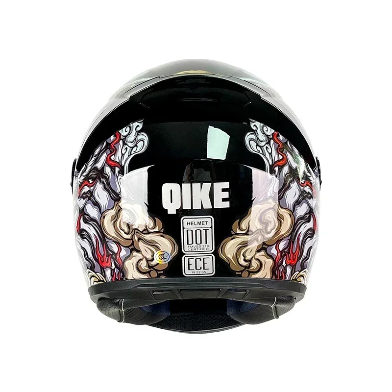 Motorrace Helm Ece Certificering Abs Shell Shell Shell Full Face Verstelbare Flip Up Dubbele Lenzen Moto Helm Ademend