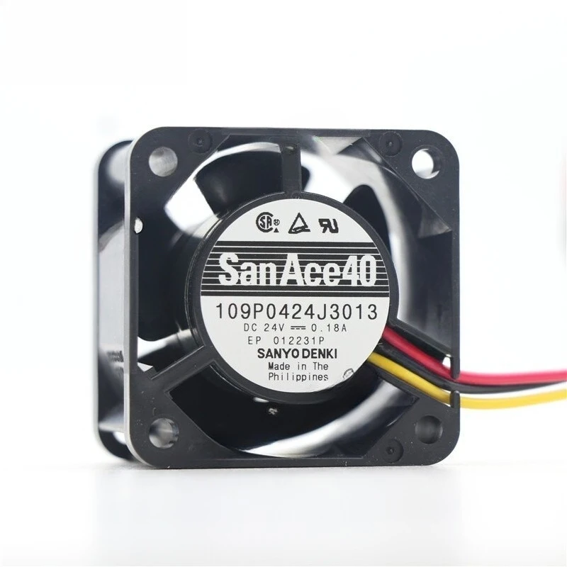 

Вентилятор охлаждения HTS SANYO Denki 109P0424J3013 SanAce, DC 24V 0.18A, 40*40*28 мм, 3-проводной, 1 шт.