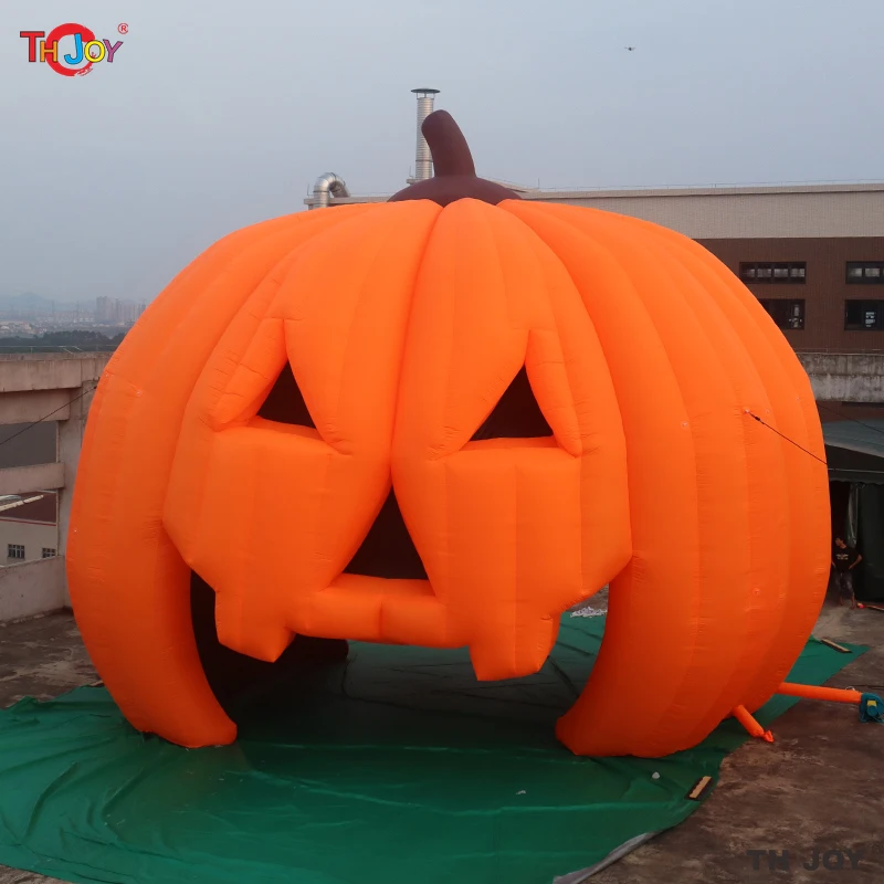 Devil Smile 6m Giant Inflatable Pumpkin Tent Artificial Pumpkins Arch Tunnel For Halloween Decoration Outdoor Event