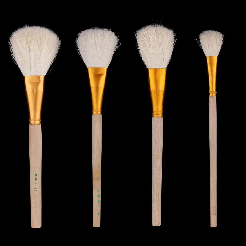 Large Head Wooden Cleaning Brushes for DIY Ceramics Pottery Clay Sculpting