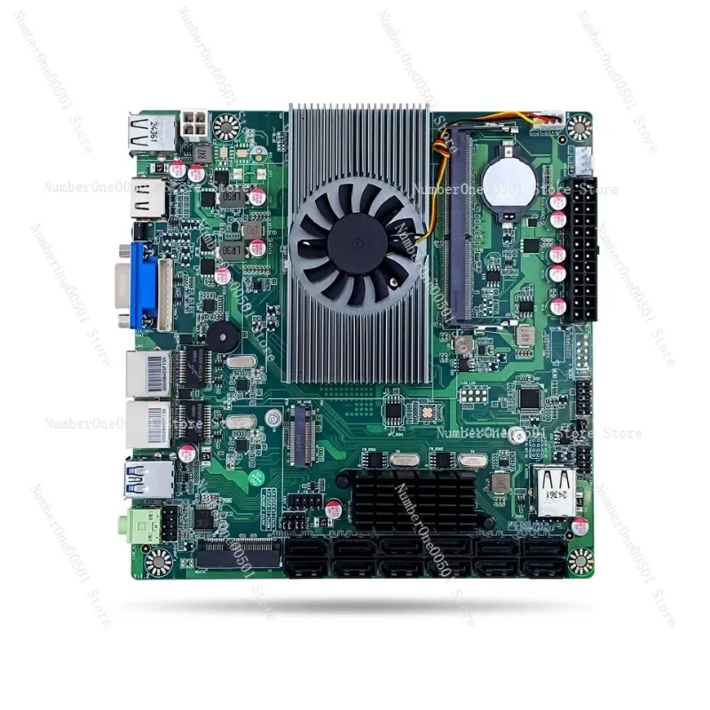 N95 Industrial NAS Motherboard with N5095 CPU 12 SATA Ports Dual 2.5G LAN ITX