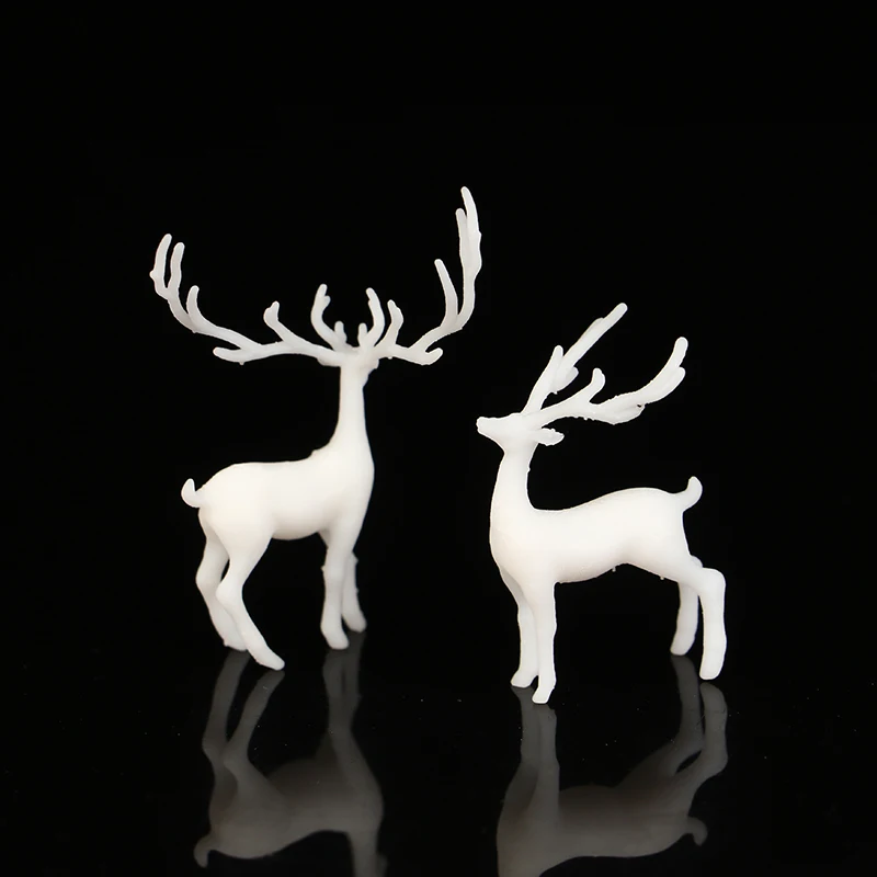 1pc Simulation Crystal Reindeer Christmas Deer Xmas Elk Ornament Garden Home Decor Craft Gift Simulation Forest Elk Ornamnets