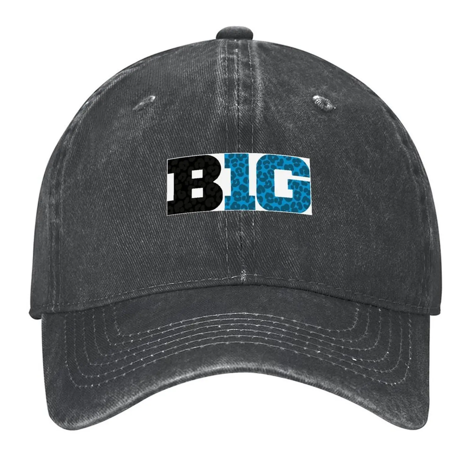 

BIG TEN conference cheetah pattern blue and black Baseball Cap golf hat genuine Hat Luxury Brand Rugby Mens Women's