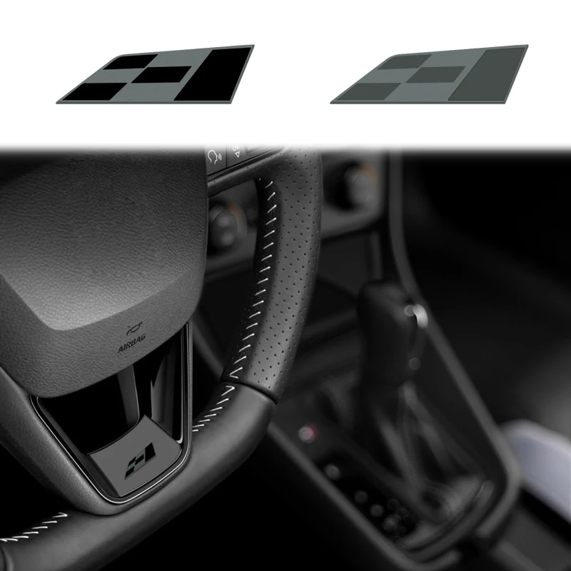Car styling Race Flag Badge Car Steering Wheel Emblem Sticker For SEAT CUPRA 300 Leon 5f Ibiza 6j ATECA Arona Exeo R Tarraco