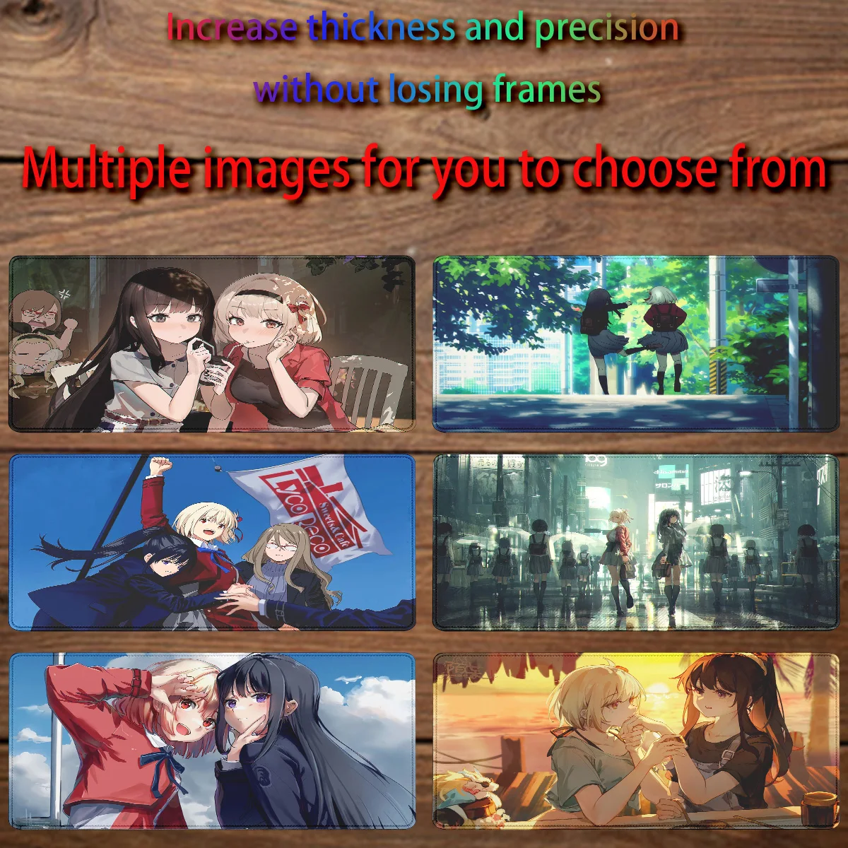 لوحة ماوس أنمي كبيرة مستطيلة الشكل ، حامي مكتبي ، حصيرة لوحة مفاتيح ، لوحة ماوس ، ملحقات لوحة مفاتيح ممتدة ، ليكوروس #3