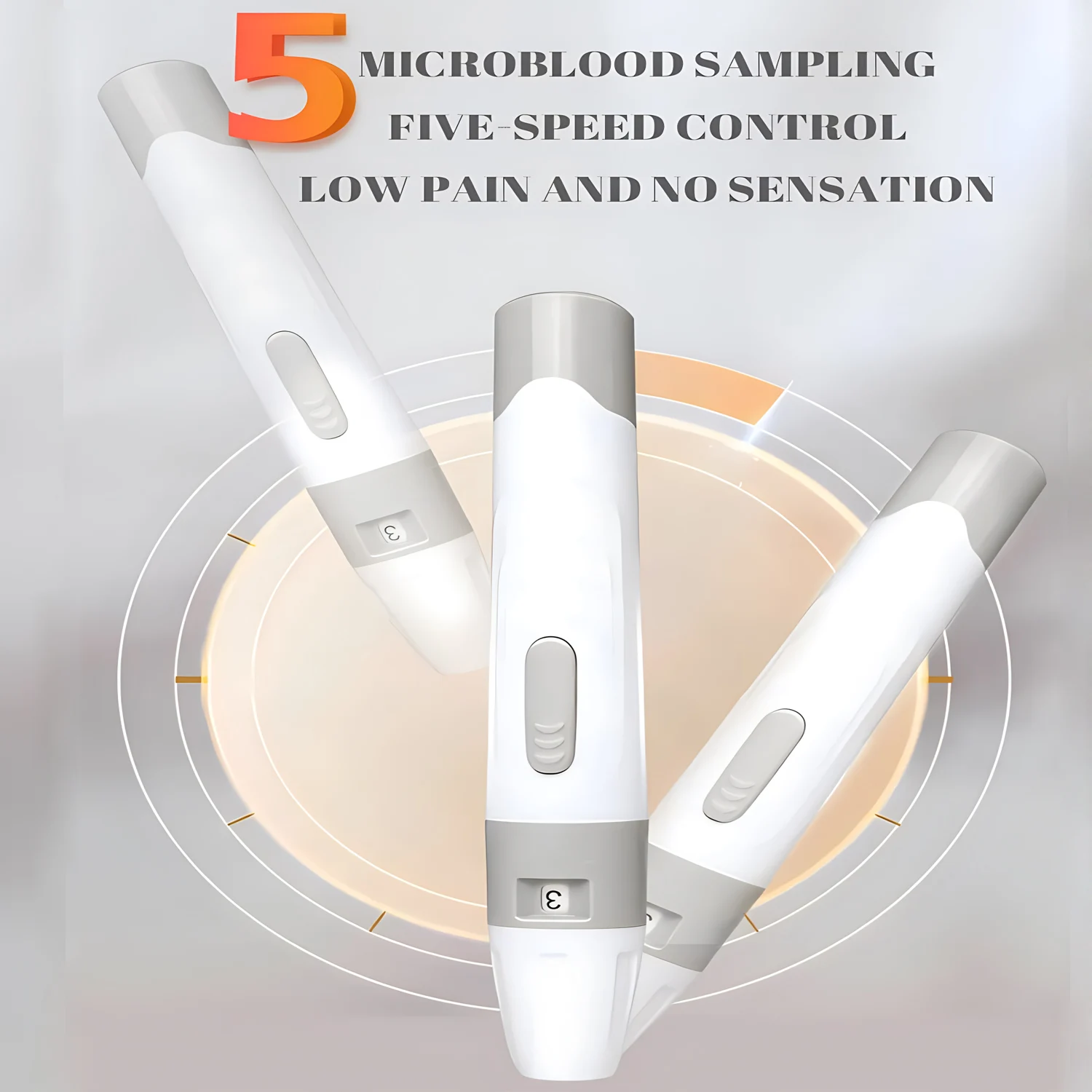 Medizinisches Blutzuckermessgerät 50 Stück Teststreifen Lanzetten Blutzuckermessgerät-Set Zuckermonitor Glucometro für Diabetes Blutzuckermessung – Detail 4