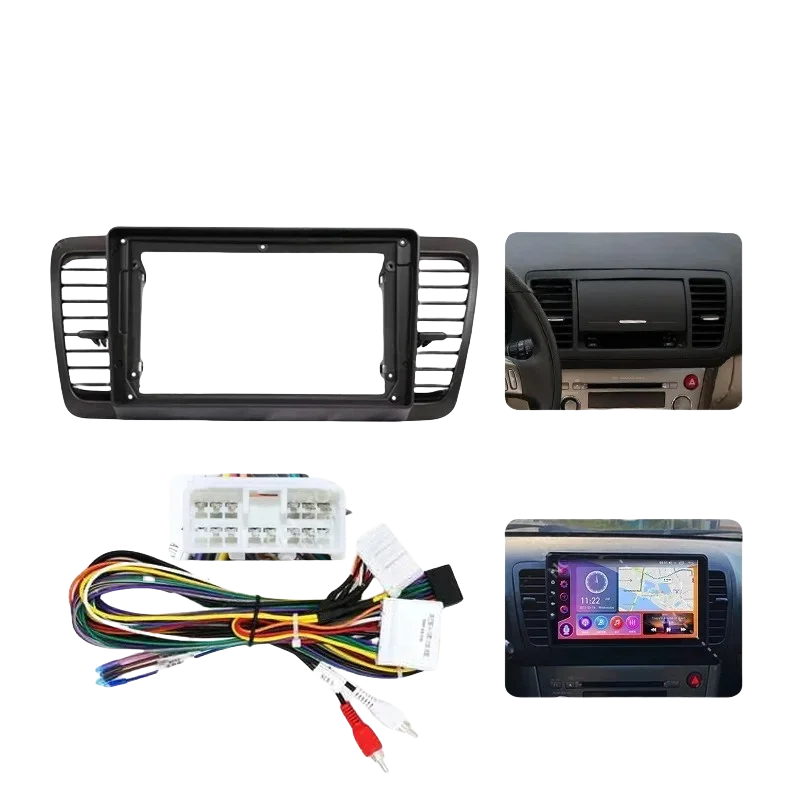 

9 дюймов для Subaru Outback 3 Legacy 4 2003-2014, автомобильная рама, лицевой адаптер, кабель-декодер, автомобильный радиоприемник, комплект панели головного устройства