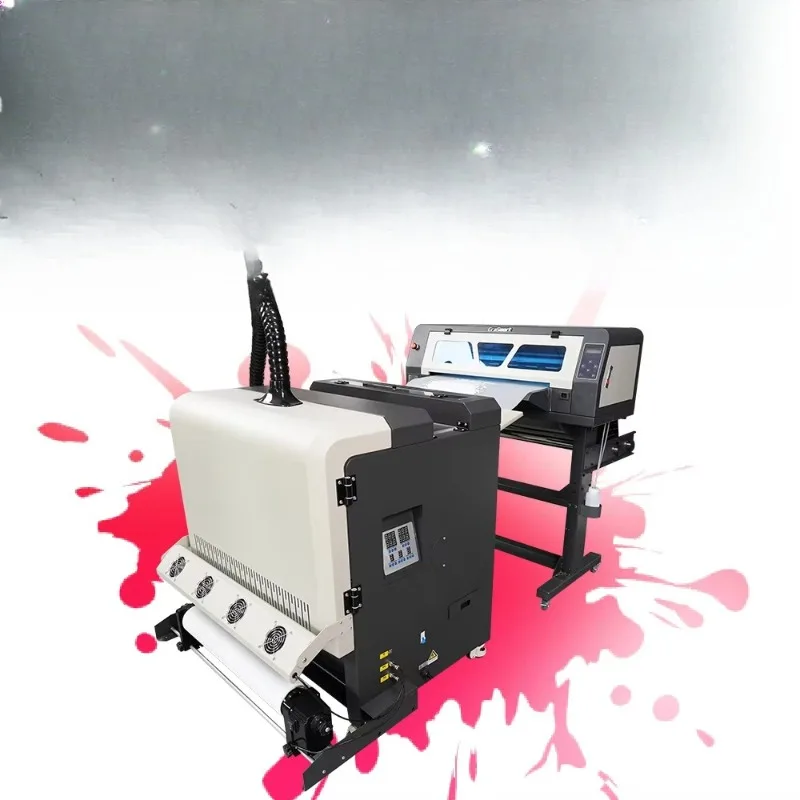 

A1 24 Desktop DTF Heat Transfer Double Head XP600 Printer T-Shirt Press 60cm Roll Film XP600 DTF Printer