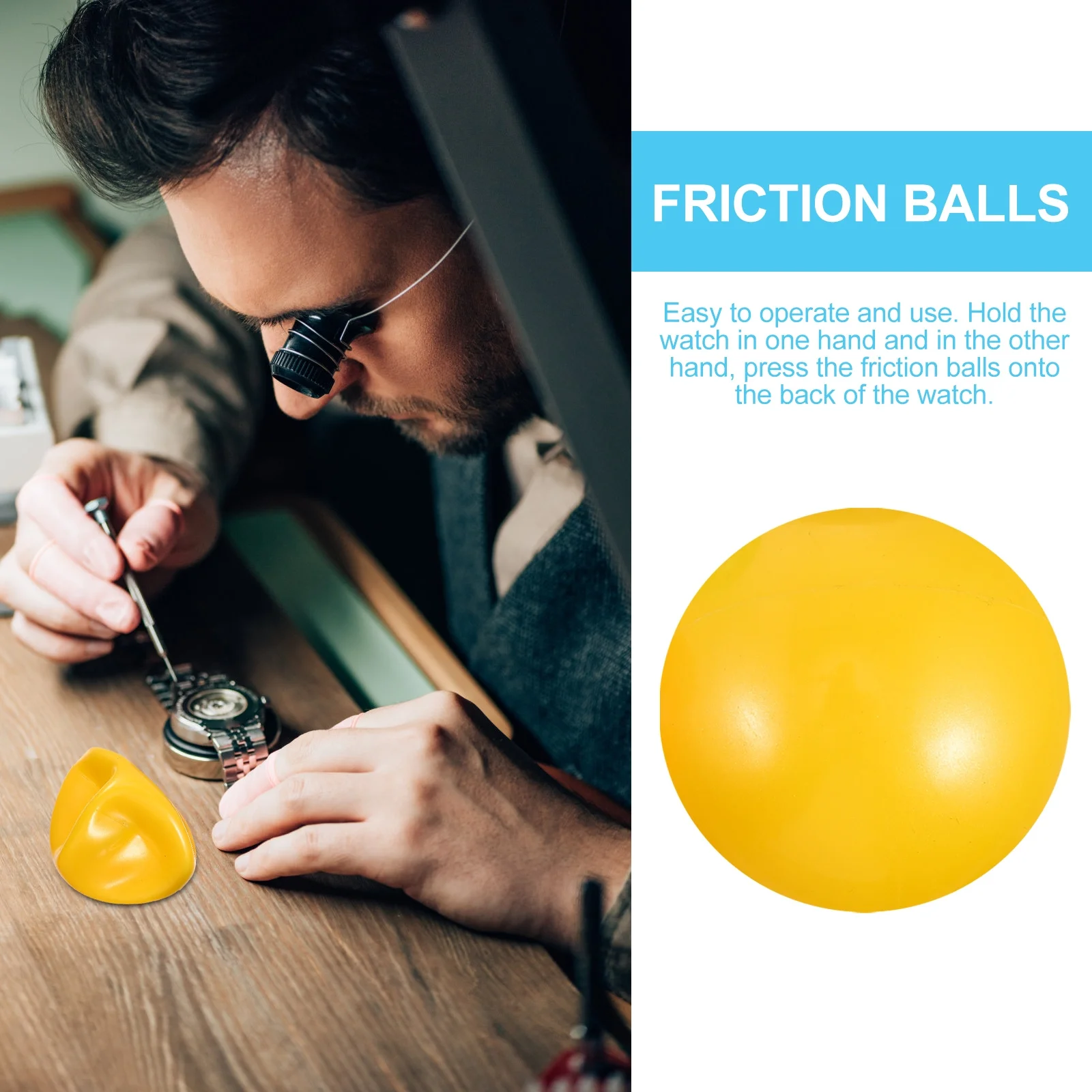 

4Pcs Watch Back Friction Balls Rubber Material Ensures Safety and No Scratches on Watches Watch Case Opening Balls