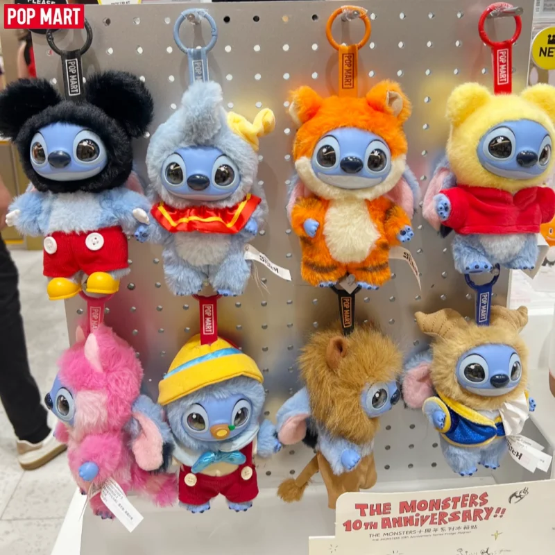 

POP MART Disney: Серия приключений Стич — Милая виниловая плюшевая фигурка в закрытой упаковке, аниме-фигурка, украшение для рабочего стола, игрушка, милая модель