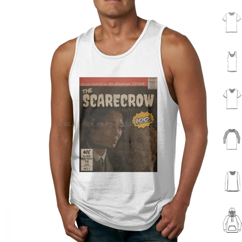 Scarecrow Tank Tops Print Cotton Cillian Murphy Scarecrow Villain Comic Retro Movie Evil Supervillain Hero Superhero