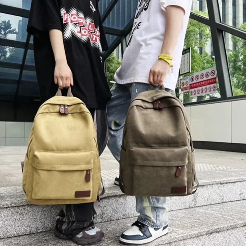 

1 шт., повседневный холщовый рюкзак для путешествий на открытом воздухе, модный рюкзак большой емкости для пеших прогулок, поездок на работу и ежедневного использования