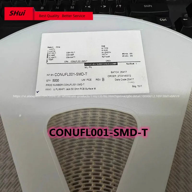 10PCS-100PCS CONUFL001-SMD-T Tyco /TE RF RF coaxial connector