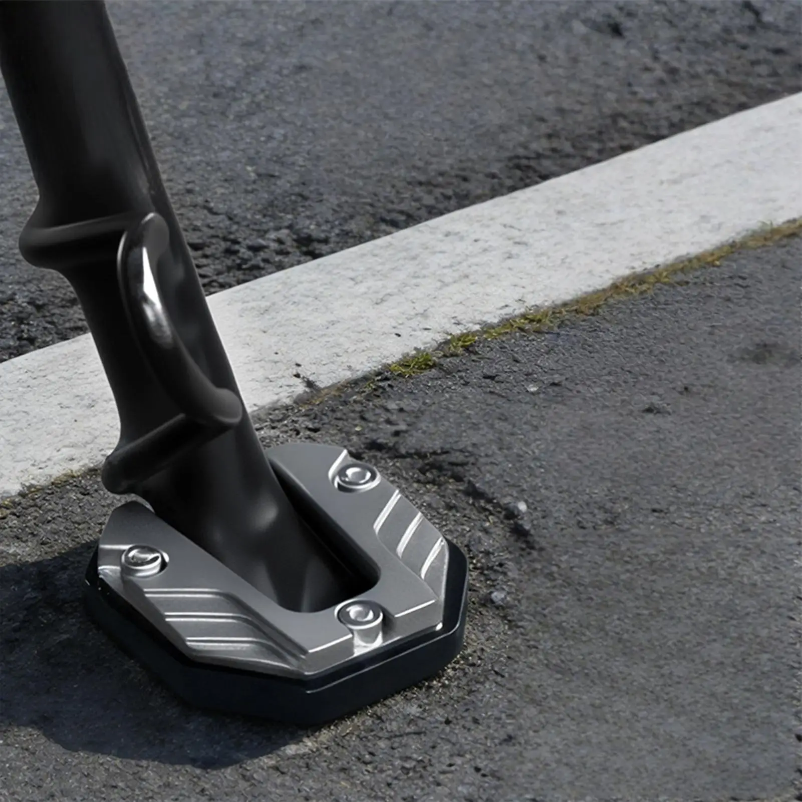 Motorcycle Side Stand Pad Anti-Slip Anti Sinking Floor Protector Extension Plate for Soft Ground Grass Sand Snow Hot Pavement