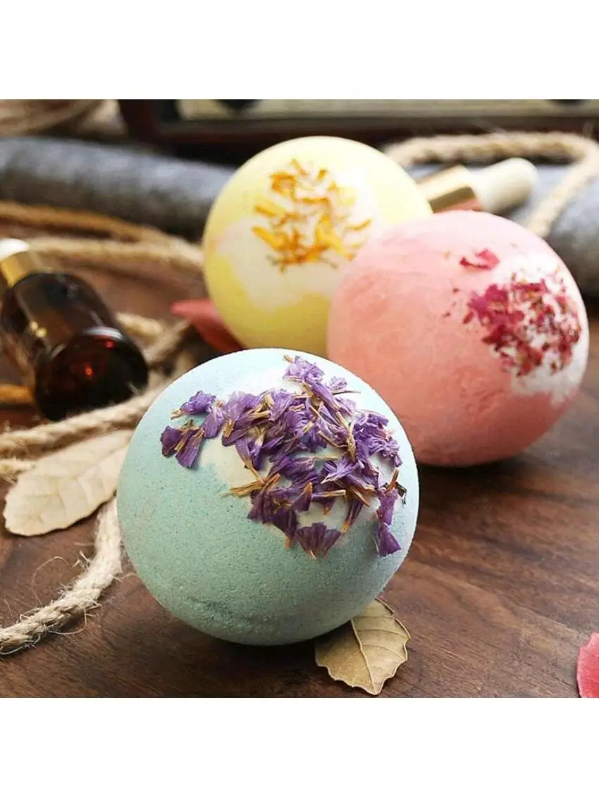 Boule de sels de bain à l'huile essentielle, nettoyage du corps, exfoliant, hydratant, boules à bulles, baignoire, boule de bain, accessoires de douche
