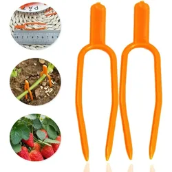 Plant Fixing Clips Plastic Farming Fork for Stolon Fixing  Fastening Fixture Garden Strawberry Seedling Tomato Support Tools