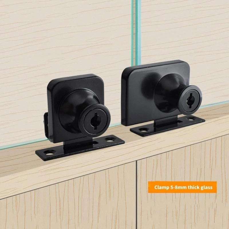 قفل باب خزانة زجاجية من سبائك الزنك قفل عرض الأجهزة الأمنية لخزانة عرض النبيذ سهلة التركيب JOMD