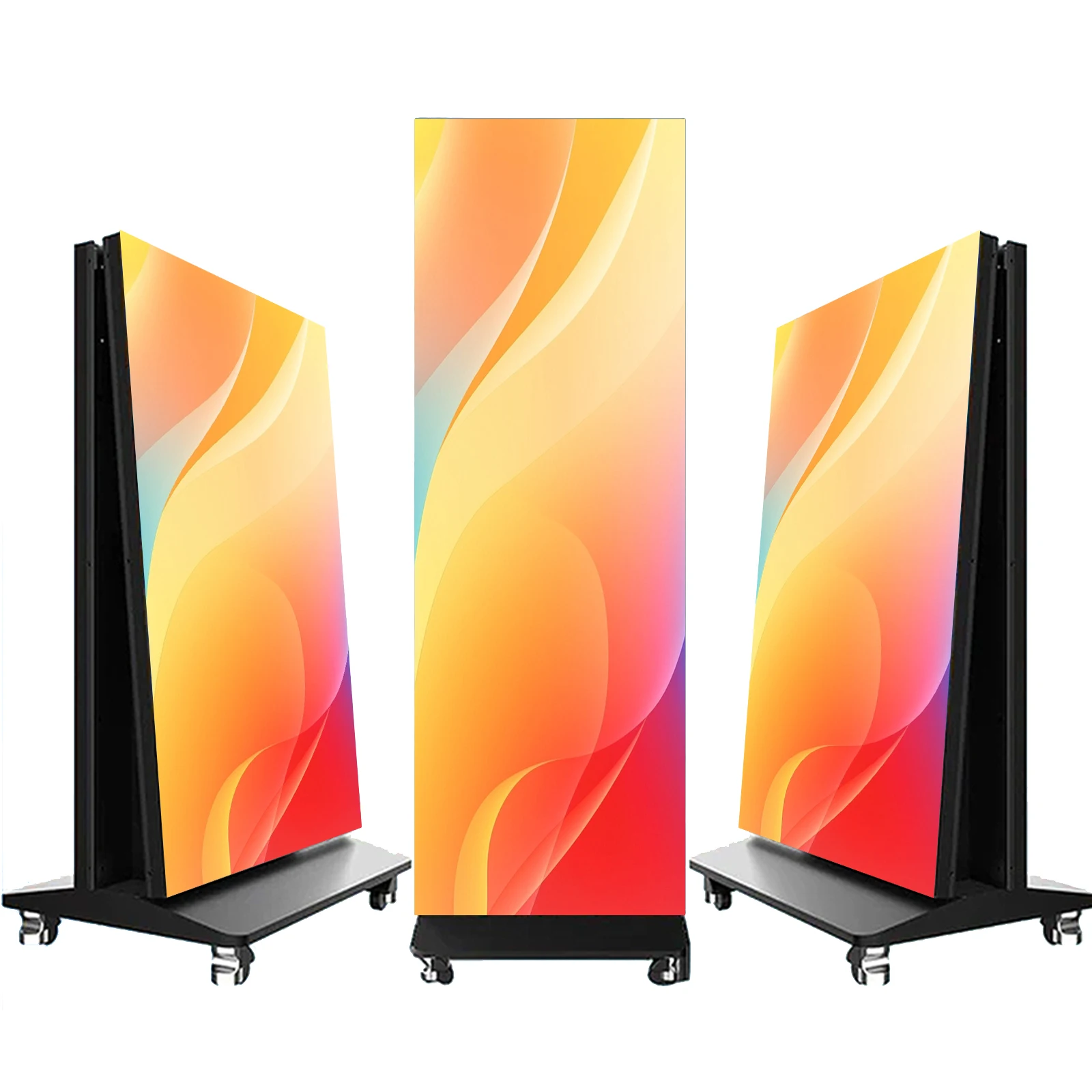 80 Inch P1.86 640*1920 Foldable Digital Media Advertising Poster Display Screen for Exhibition Hall Clothing Shop