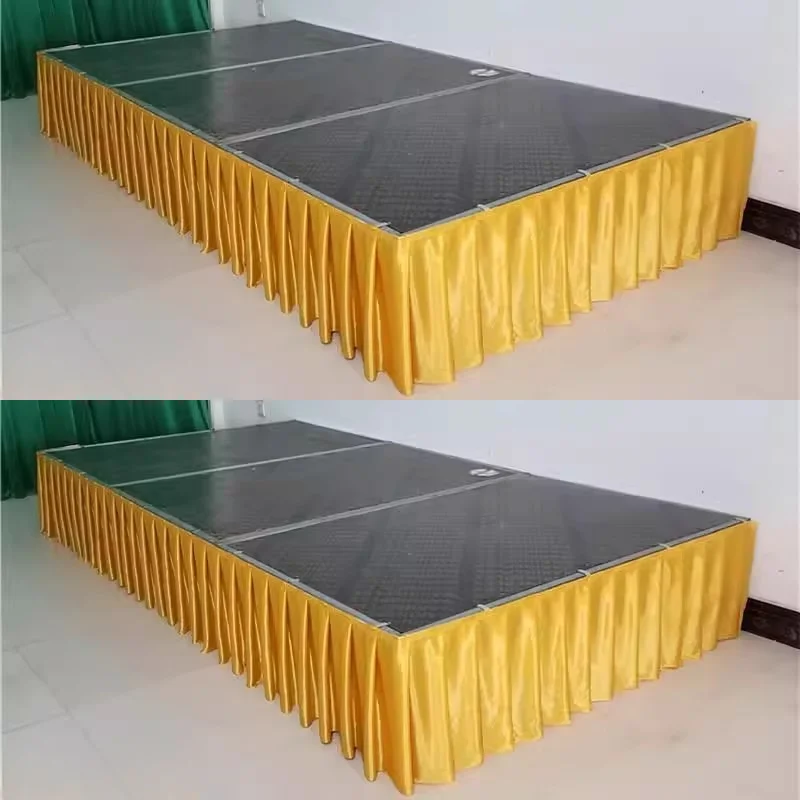 Wedding Party Banquet Birthday Decoration Table Skirt For Table Cloth Table Cover Table Skirting Polyester Pleated Table Skirt